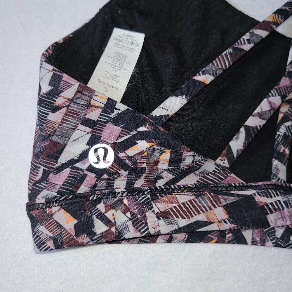 Lululemon Free To Be Serene Sports Bra Light Support Kaleidoscopic Pink Multi - Picture 7 of 8